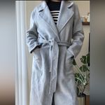 Reiss  Millie Wool Blend Longline Overcoat, Grey, Size 6 Photo 4