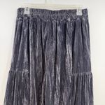 Natural Life  Velvet Wide Leg Pants Women M Elastic Waist Boho Tiered Photo 4