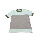 Polagram Lucy Avenue Women's Color Block Short Sleeve Pullover Sweater Size L Photo 2