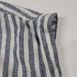 Orvis Linen Blend Womens XL Shirt Blue Striped Coastal Nautical Boat Beach Photo 7