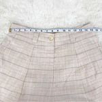 Rails âIlena Linen Trouser Shorts High Waistâ Sand Check Cream Plaid Size 12 New Photo 14