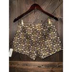 Forever 21 β NEW Women Sz S Small Shorts Gold Black Pink Brocade High Waist Photo 4
