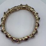 Anne Klein Red Doublet Stretch Bracelet in Gold-Tone NWT MSRP $35 Photo 4