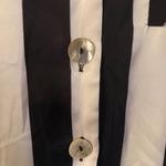 Prómesa NWT Medium Promesa Black and White Striped Button Down Blouses Top Photo 5