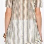 ZARA NEW  W/B Collection Blue Yellow Crochet Sheer Dress Cottagecore Feminine L Photo 1