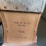 Rag and Bone Italian black oiled Leather boots boho chic ,Sole in Tan size 36.5 Photo 6