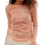 Free People NWT  Unapologetic Scoop Back Sequin Long Sleeve Top MEDIUM Photo 0