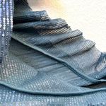 Free People NWT  Womens Tube Top Navy Blue Sequin Asymmetrical Hem Size Medium Photo 7