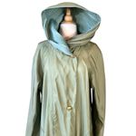 Mycra Pac Now Donatella Green/Blue Reversible Hooded Rain Coat Green Size M Photo 2