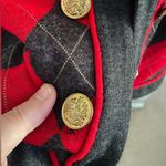 EUC Vintage Stuart Alan Petites Red and Gray Gold Button Cardigan Size 12 Photo 8