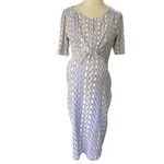 Seraphine Purple Aztec print Long Sleeve Maternity Dress Size 6 Photo 1