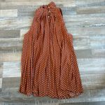 Smythe Polka Dot Drape Blouse Amber Orange Size M Size M Photo 3