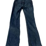 EXPRESS Low Rise Flare Jeans Medium Wash Distressed Denim Size 4 Stretchy Blue Photo 1