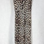 Good American  Button Front Leopard Midi Stretch Knit Dress Size XS Photo 2
