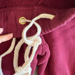 Women's Les Tien Bella Bell Bottom STRUCTURED FLEECE Sweatpants burgundy XS Red Photo 4