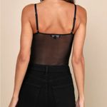 Lulu's Red and White Sleeveless Bustier Bodysuit Size M Photo 1