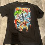 Marvel  Large Unisex Avengers Black T Shirt Hulk Iron Man Captain America Thor Photo 2