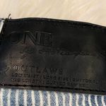 One Teaspoon  25 Blue Striped Distressed Outlaws Low Waist Button Fly Denim Short Photo 11