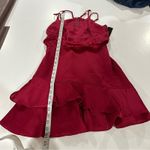 Lulus Lulu’s On The Floor Fuchsia Satin Sleeveless Ruffle Mini Dress Size S Photo 10