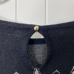 White House | Black Market NWOT White House Black‎ Market women’s shimmery metallic knit black sweater M Photo 5