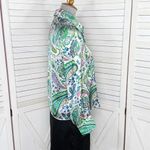 ZARA  Paisley Satin Button Up Blouse White Multi Small Photo 2