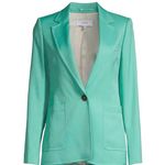 Reiss  Ember Notched Single Button Blazer Green Tailored Lined Womens Size 12 Photo 5