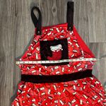 Xhilaration Red Pajama Overalls with Black Accents Photo 4