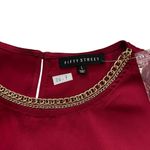 Fifty Street Red Satin Blouse Women Top Size Large NWT | 26-7 Photo 4