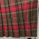 American Vintage Vintage Significance Pleated Red and Brown Plaid Maxi Skirt - Size 16 Photo 8