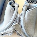 Soma  Balconet Bra Size 36DD Blue Dark Blue Embroidery Underwire Feminine Spring Photo 3