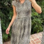 ZARA Vintage Alfani snake print v-neck dress size large / fits size s-L Photo 0