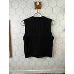 Evereve Black Cable Knit Sweater Vest with Button Front - Size - Small Photo 1
