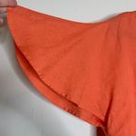 Kensie  Orange Linen Oversized Blouse Butterfly Sleeve Sz Small Photo 13