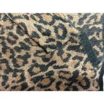 st. john's bay Womens Sweater Black and Tan Leopard Print Long Sleeve Size M Photo 5