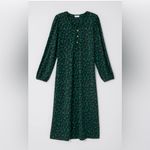 J Jill Ponte Knit Midi Dress Casual/Career Green Animal Print Medium Pullover EC Size undefined Photo 2