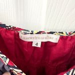 Corey Lynn Calter NWT Deadstock Blue Silk Native Print Baby Doll Tank Tie Neck 4 Photo 4