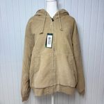 Alpine Design  Tan Sandy Clay 100%Organic Cotton Corduroy Quilted hooded Jacket L Photo 10