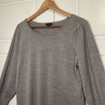 Talbots NWT  Women's Metallic Silver Long Sleeve Crew Neck Knit‎ Top Medium Photo 2