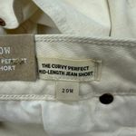 Madewell Cream Curvy Perfect Mid-Length Jean Shorts - New - Size 20 Photo 2