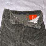 Superdry  Olive Green Corduroy Mini Skirt Raw Hem Size 28 Photo 4