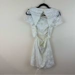 Xenia Boutique White Lace Tie Up Open Back Size 8 Women's Photo 5