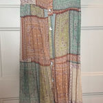 Bohemian Patchwork Maxi Dress Green Photo 0
