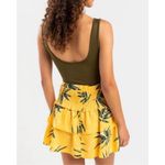 Womens Francescas Mi Ami Island Palm Print Pull On Tiered Mini Skirt Photo 2