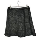 Ann Taylor  Loft Black Jacquard Shimmer A-Line Skirt XXS Photo 1