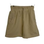 AGOLDE Boxing Fleece Shorts Womens Medium Tan Fleece Pull On Athleisure Lounge Photo 0