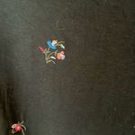 American Eagle  Embroidered Black Fitted Short Sleeve Tee Photo 3