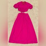 STAUD NEW  Calypso Cutout maxi Dress Bougainvillea Pink sz XS Photo 2