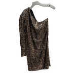 Simona Corsellini Metallic Leopard Sequins Short Dress Size 42 or Small Silver Photo 3