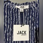 BB Dakota Jack by  Blue Striped 3/4 Bell Sleeves Dress Size M Photo 3