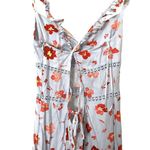ZARA  Floral Open Back‎ Linen Blend Midi Dress Sz Small Photo 5